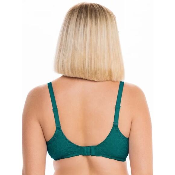 No Boundaries Womens Flex Wire T-Shirt Bra with Stretch Cup Cabo Blue Size 32B - Picture 2 of 5